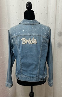 Bride Jean jacket, Bride Denim Jacket, Bride, Medium Denim Jacket